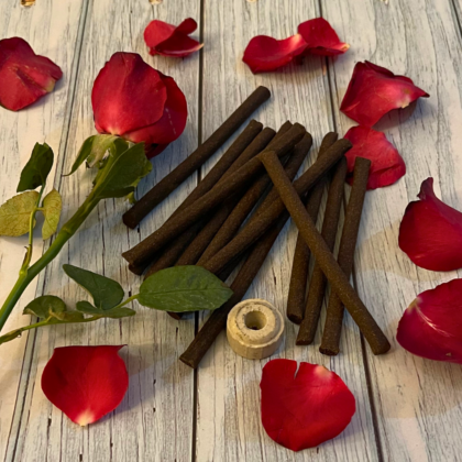 Swamul Rose Bambooless Dhoop Sticks 4" - 100g