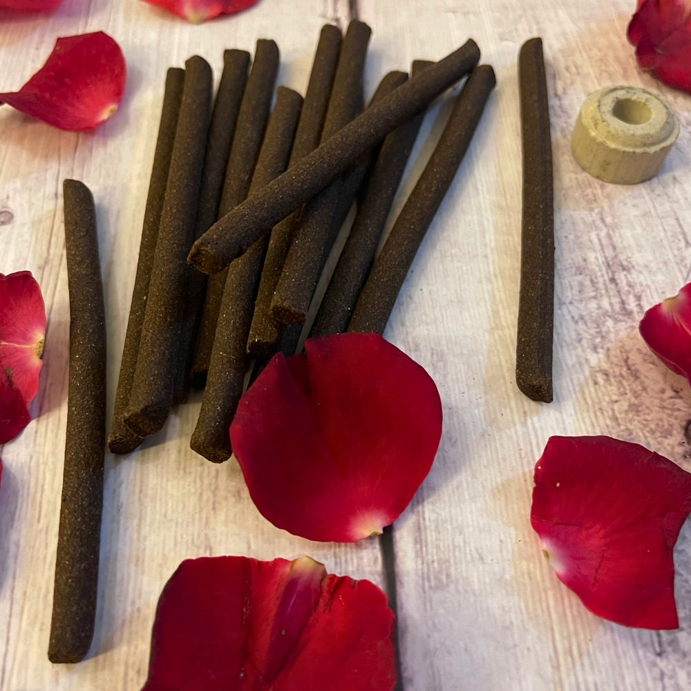 Swamul Rose Bambooless Dhoop Sticks 4" - 100g - Image 2