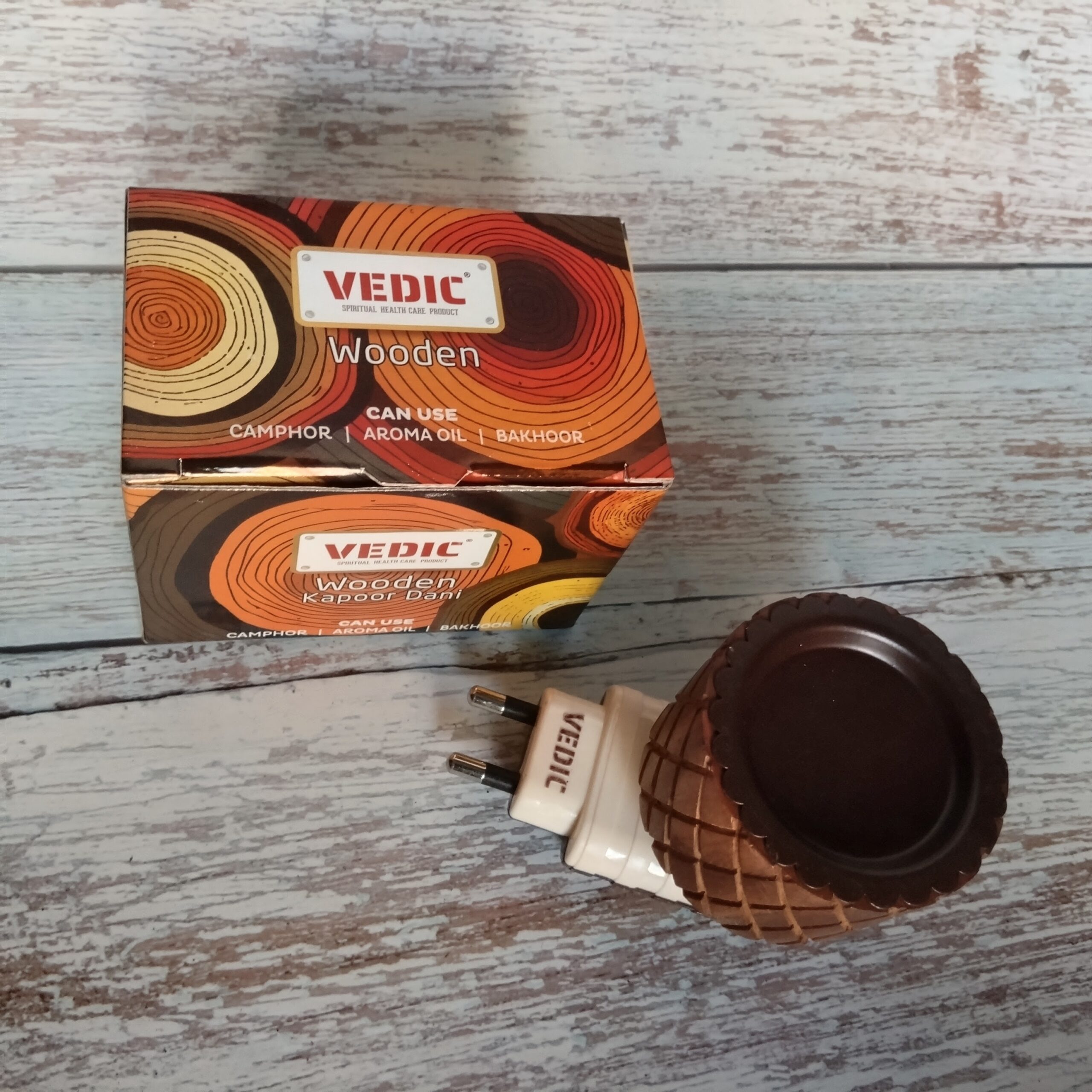 Vedic Wooden Electric Aroma Diffuser / Incense Burner - Image 2
