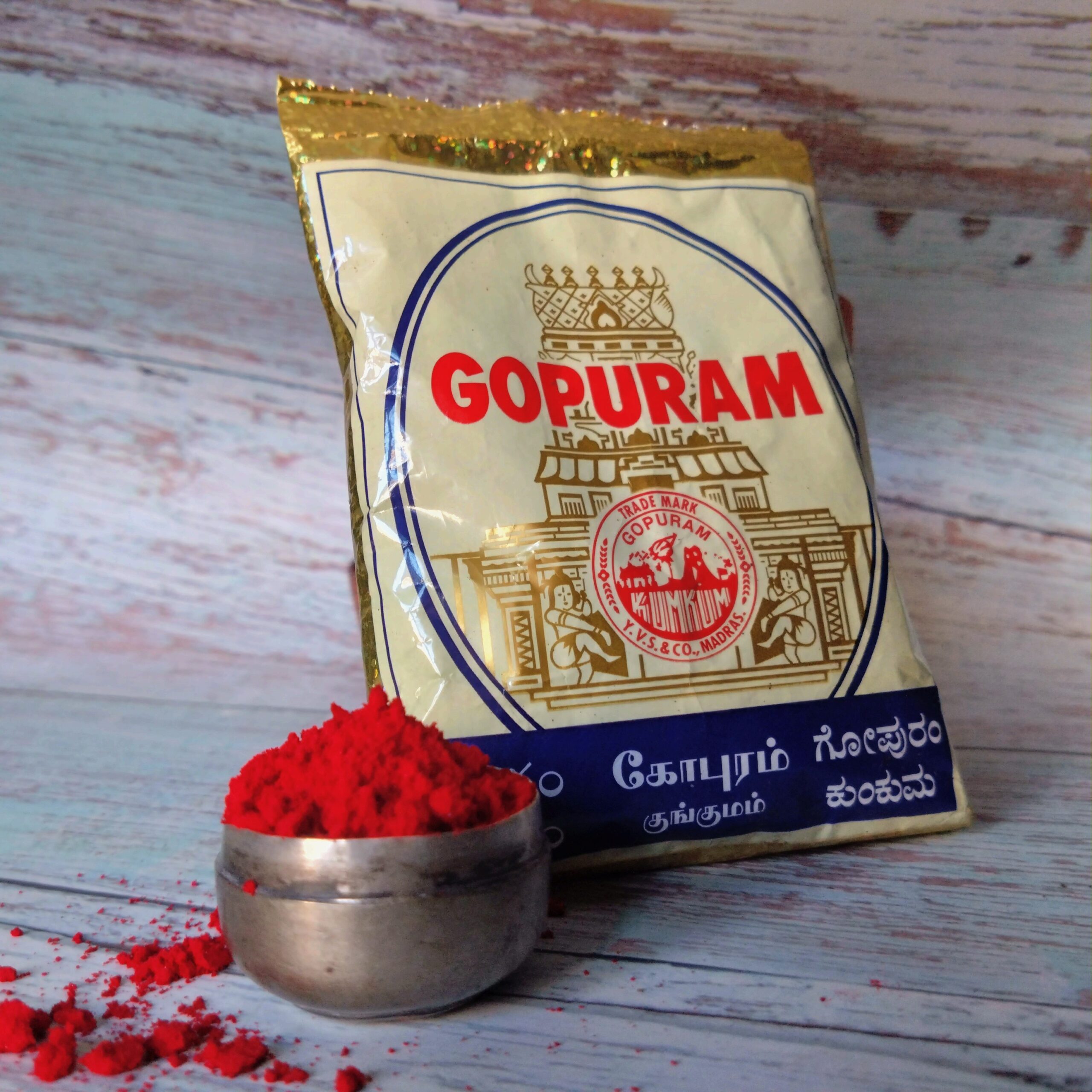 Gopuram Kumkum - Natural Red Tika Powder - 40g - Image 2