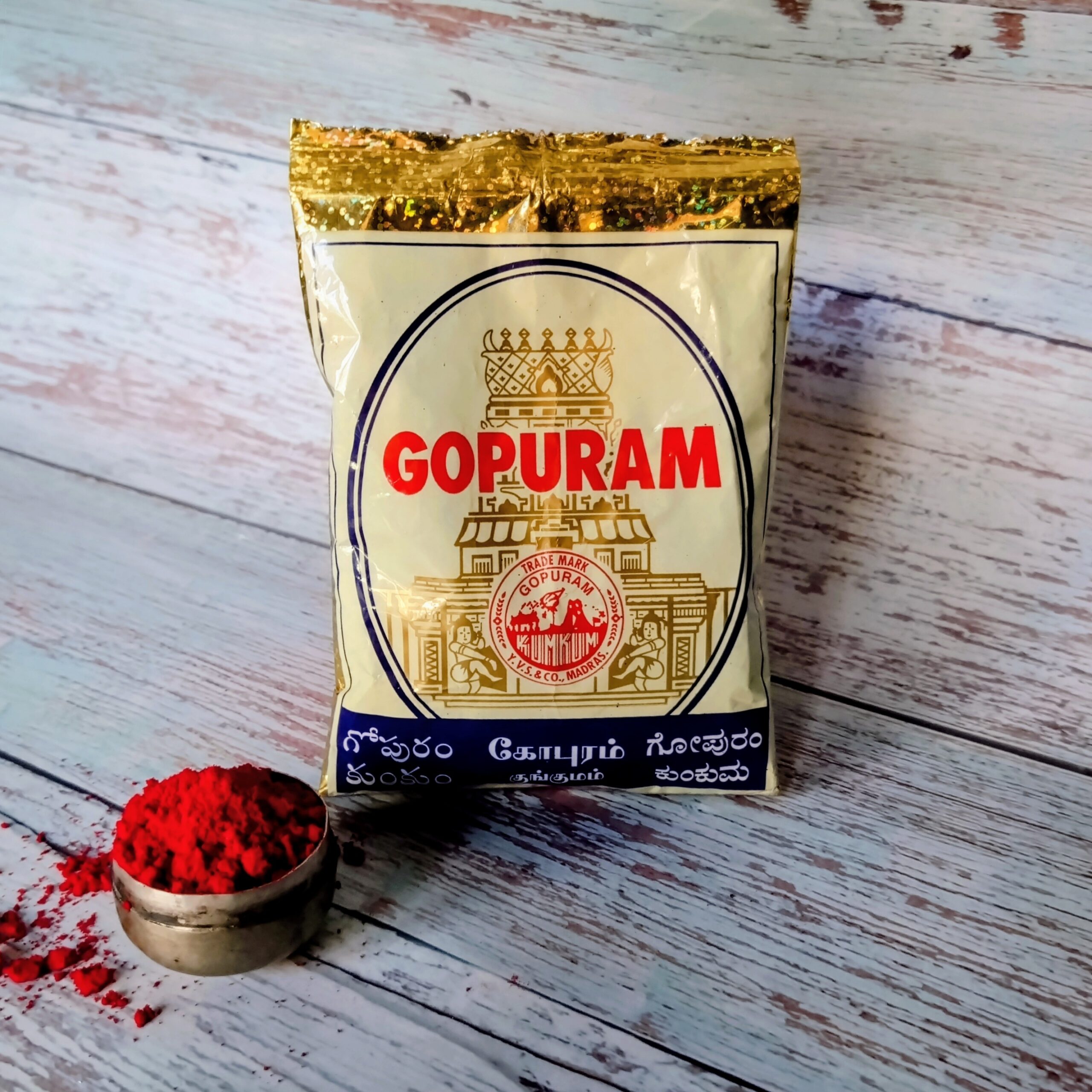 Gopuram Kumkum - Natural Red Tika Powder - 40g - Image 3