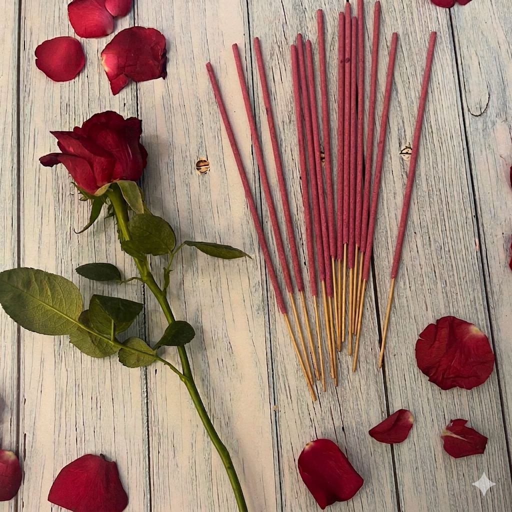 Swamul Rose Petal Mist Incense Sticks - 100g - Image 2