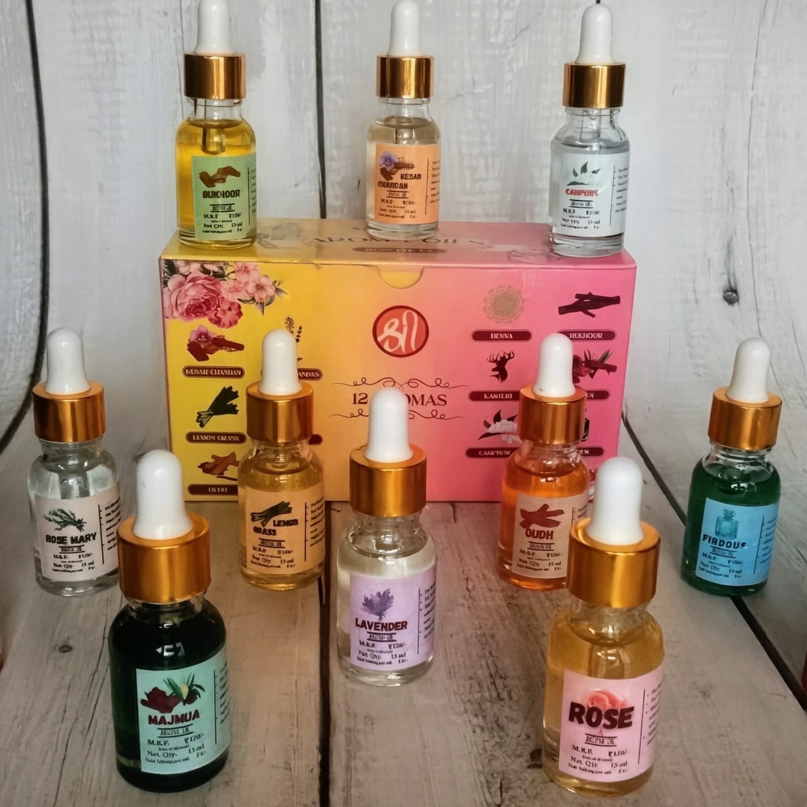 Aroma Oils - 15ml (Pack of 12 Fragrances)